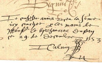 Restitution du mandat de Calvin