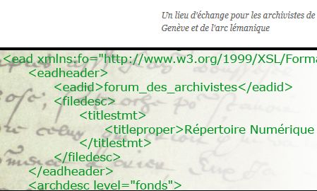 Conférence organisée par le Forum des archivistes genevois, 13 juin 2016