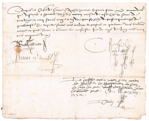 Mandat de Calvin, 15 juin 1552