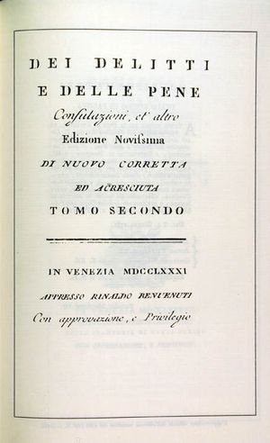Edizione delle opere di Cesare Beccaria, Milan, Mediobanca, 1984-2009