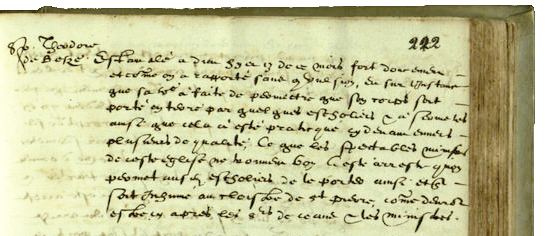 Annonce du décès de Théodore de Bèze , 14 octobre 1605