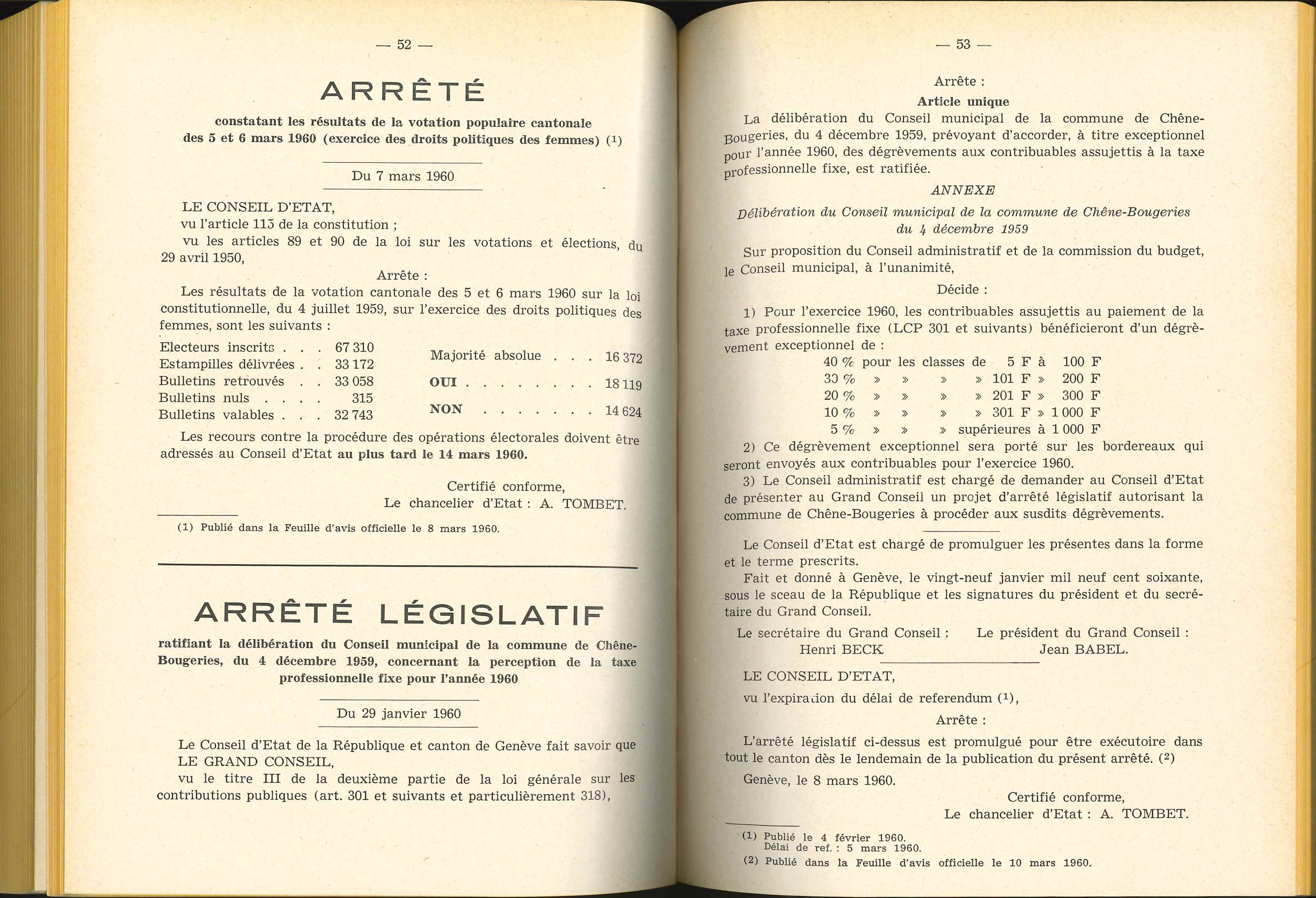 Votations et élections